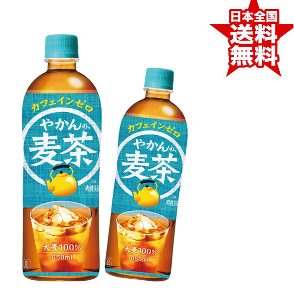 やかんの麦茶 650ml 24本入1ケース　送料無料